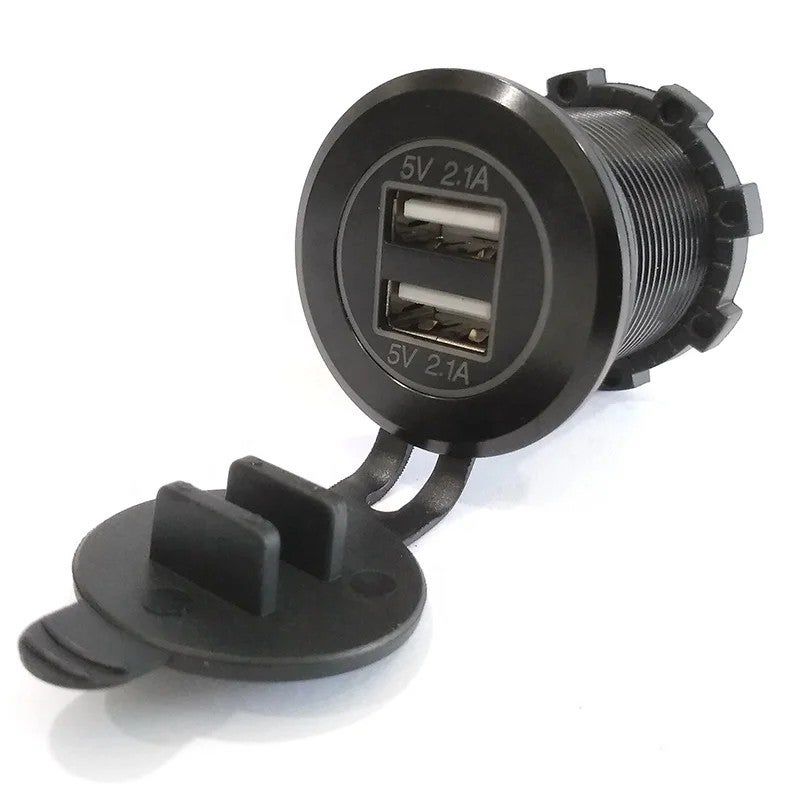 Bluejw 12V Dual USB Car Charger, QC3.0 Fast Charging PD Type C Quick Charge 3.0 USB Socket Automobile Adapter - Image 1
